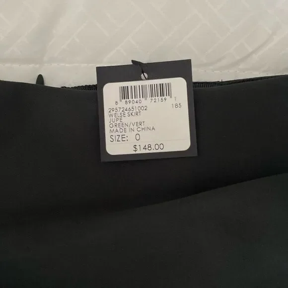 NWOT CLUB MONACO Welse Skirt in Green - Picture 9 of 9